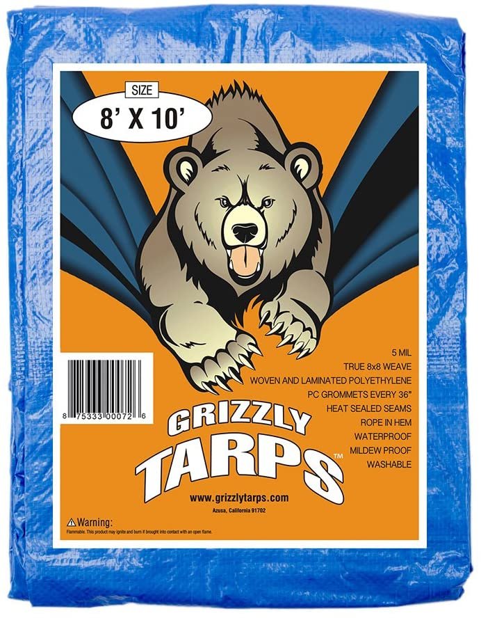 Grizzly Tarp 8' x 10' Blue Tarp