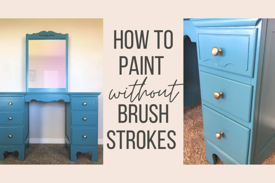 How To Paint Without Brush Strokes (On A Painted Vanity)